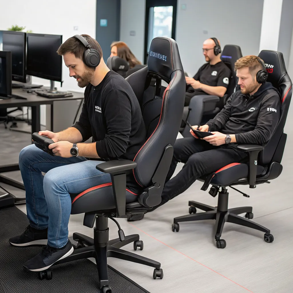 Zespół LUNAVELIX testujący ergonomiczne fotele gamingowe